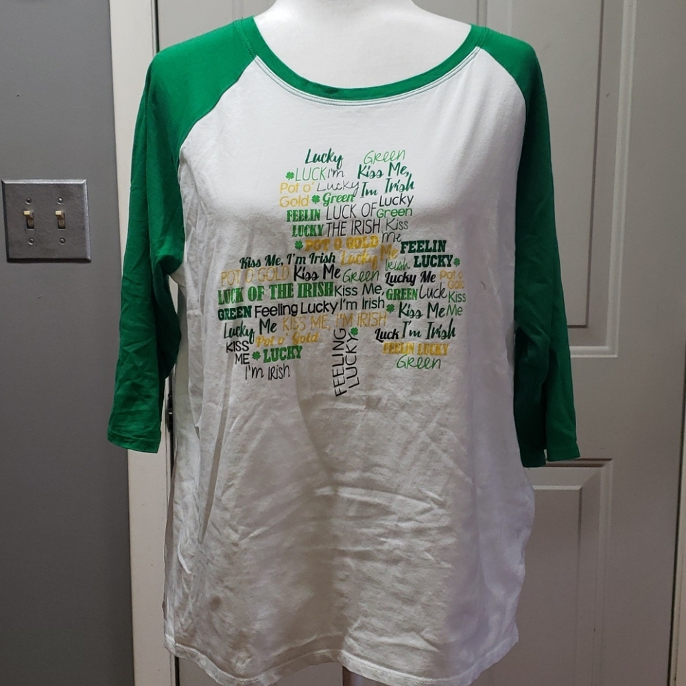 St Patrick's Day shirt, size 1x